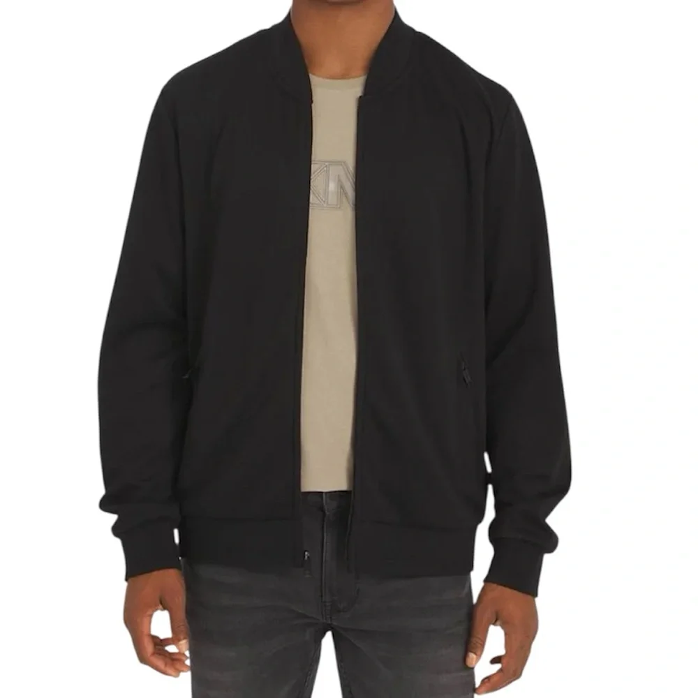 DKNY Scuba Jacket Full Zip King Black Lightweight Pockets Men’s Size Small - Picture 2 of 14